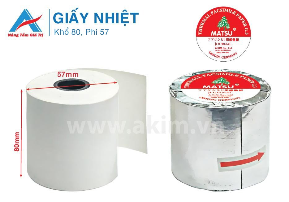 Giấy in nhiệt K80x57mm