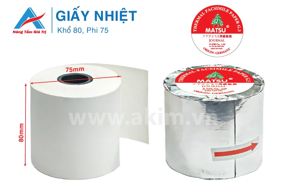 Giấy in nhiệt K80x75mm